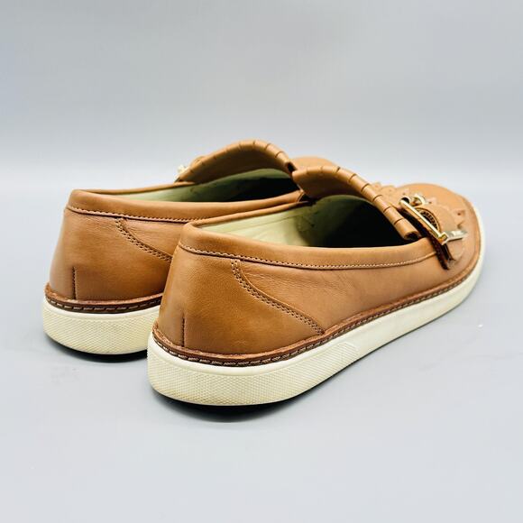 Vionic Shoes Womens 8.5 Brown Leather Loafer Buckle Fringe Cambridge Comfort - Picture 8 of 10